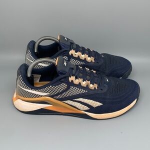 Reebok Nano X2 Navy Gold Training Shoes IF8162 Women’s Sz 9.5